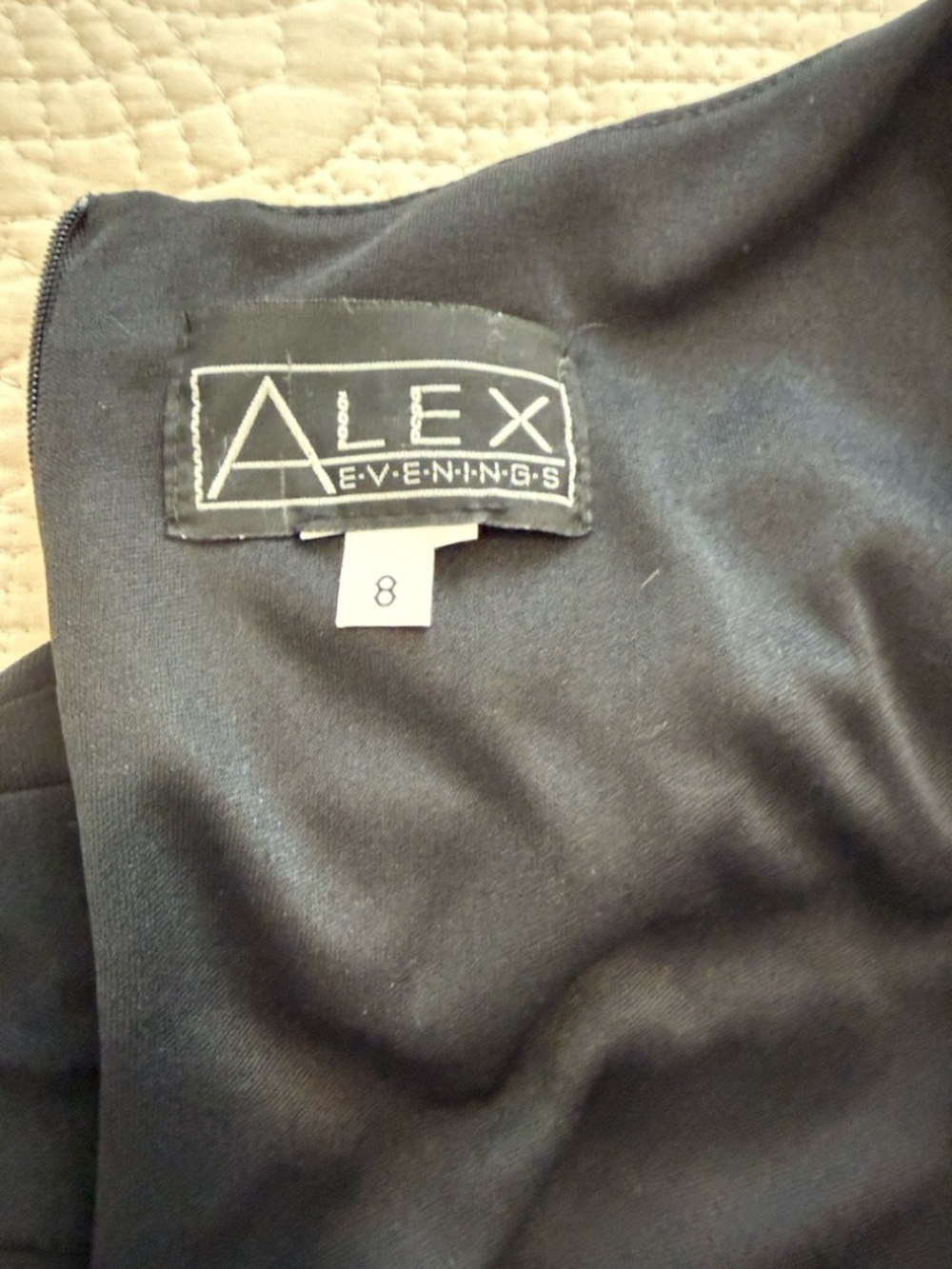 Alex Evenings Black Sleeveless Evening Gown with Beaded Scoop Neck - Picture 5 of 10